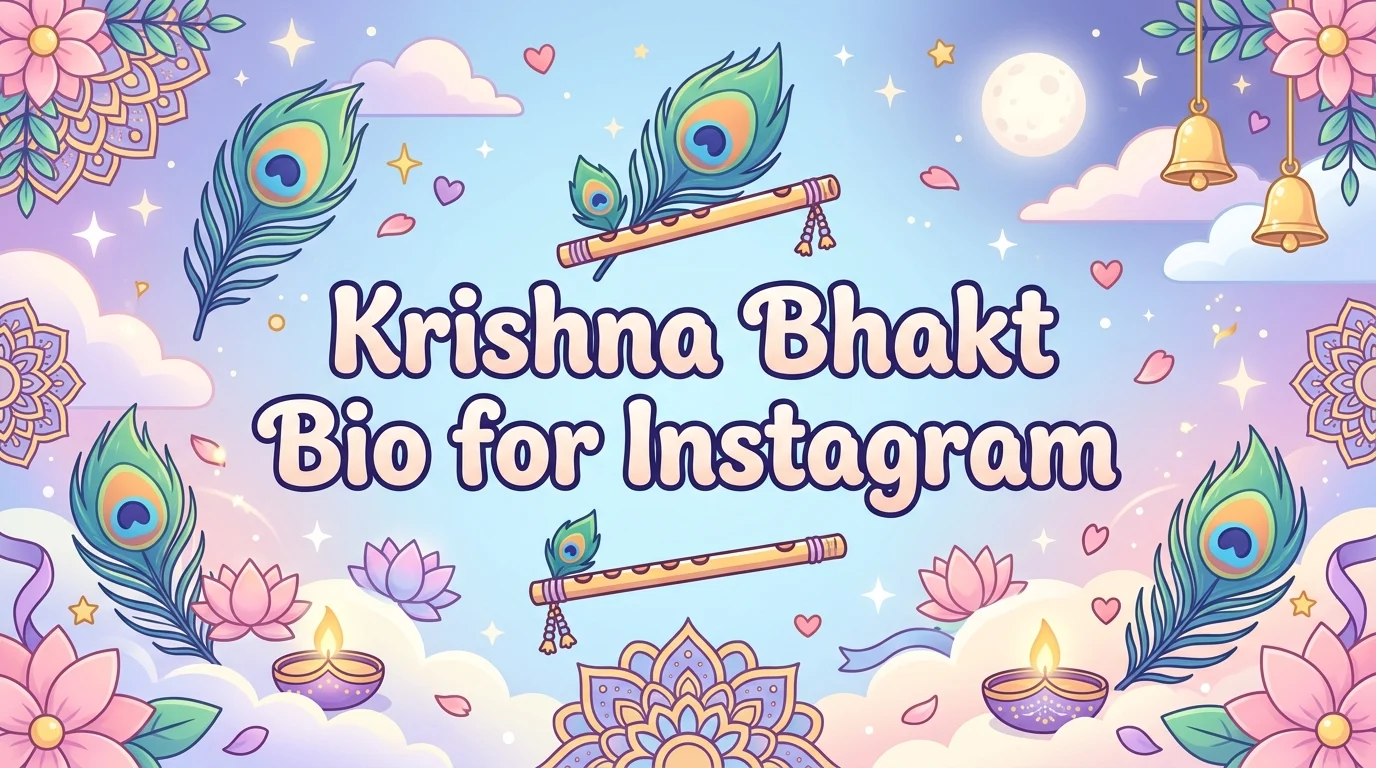Krishna Bhakt Bio for Instagram