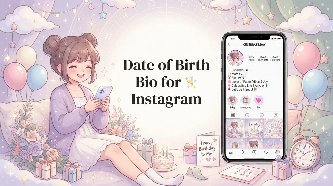 Date of Birth Bio for Instagram